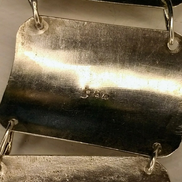 Peruvian Sterling Silver story panel bracelet - Picture 4 of 6